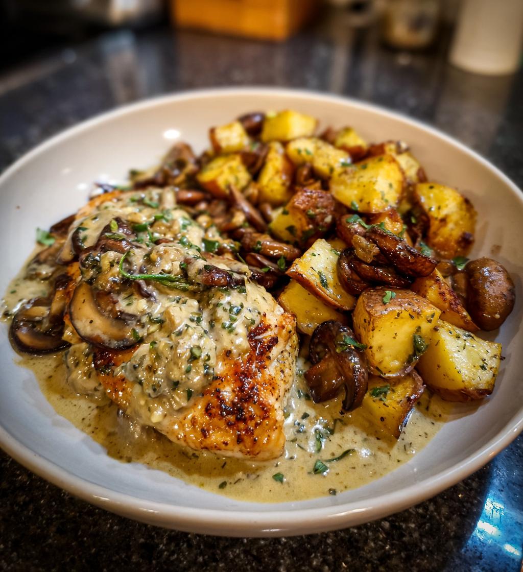 Irresistible 6-Ingredient Chestnut Garlic Greek Chicken Alfredo