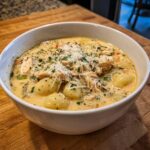creamy garlic chicken gnocchi soup