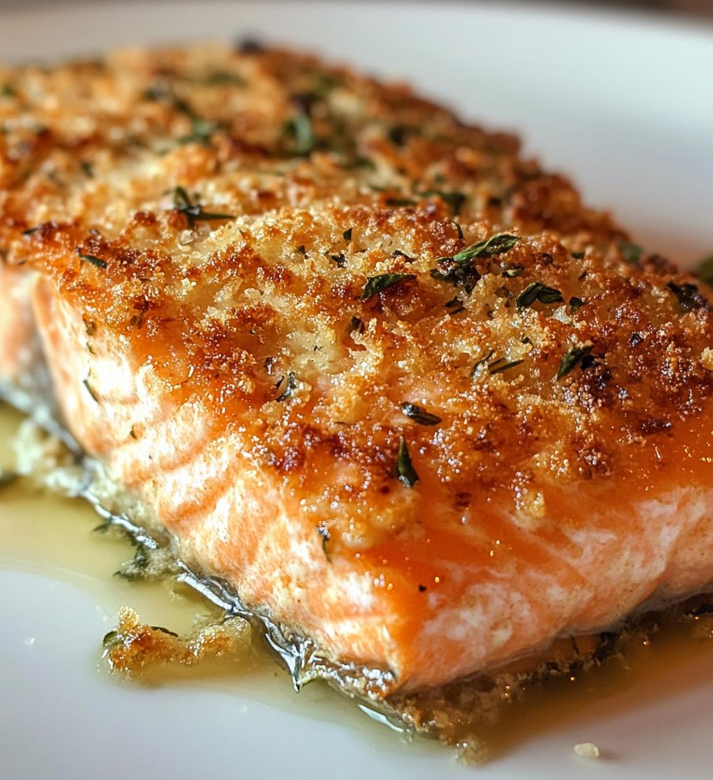 crispy baked parmesan crusted salmon - detail 1