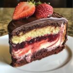 decadent german erdbeer donauwelle cake