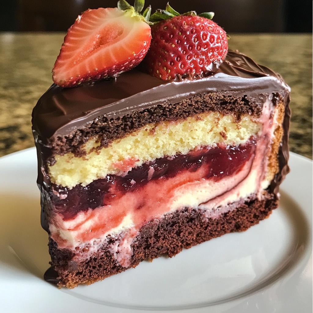 Decadent German Erdbeer Donauwelle Cake: 1 Bite Bliss