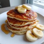 fluffy baked banana pancakes