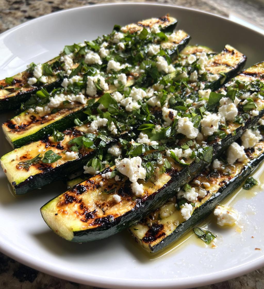 20-Minute Grilled Zucchini with Feta Basil – Irresistible Summer Delight!