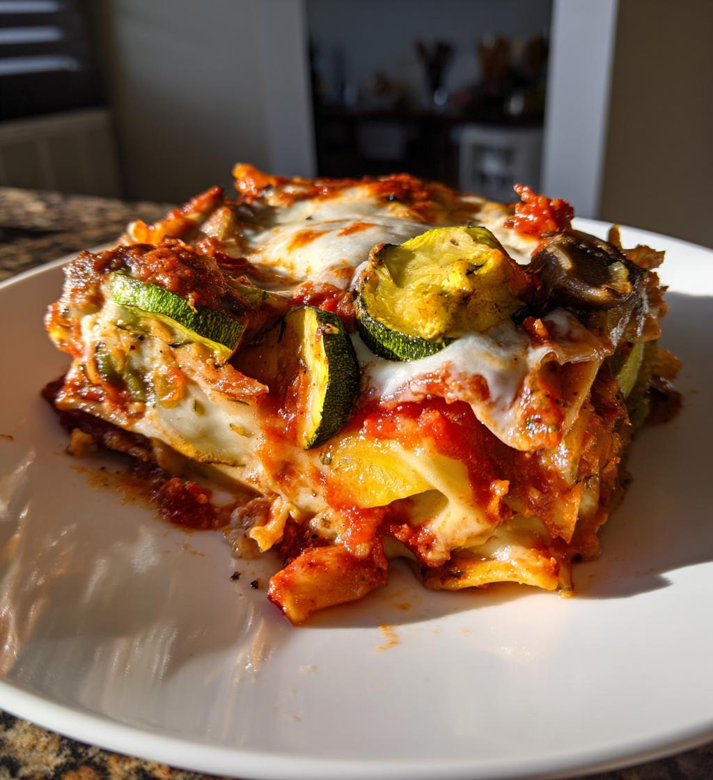 Hearty Baked Italian Vegetable Lasagna Recipe for 6 Blissful Servings