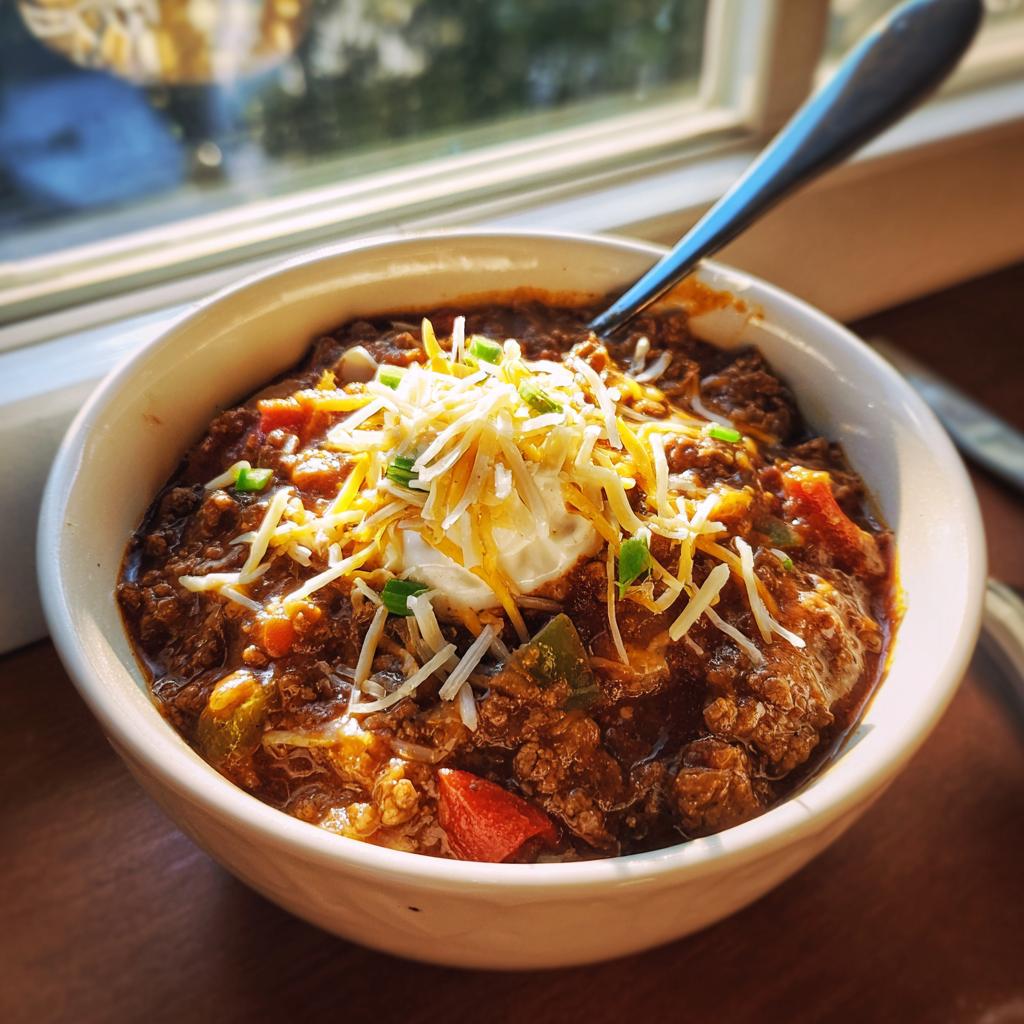 hearty spicy southwestern chili - detail 1