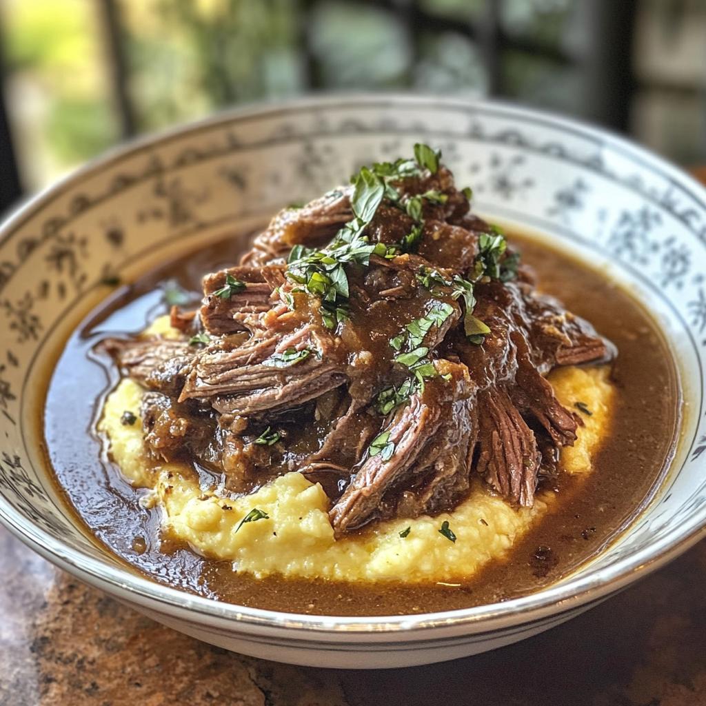italian pot roast with gorgonzola polenta - detail 1