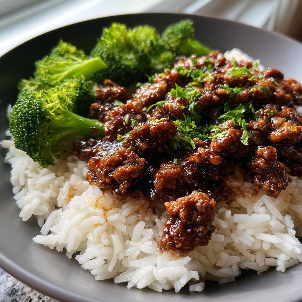 meal prep ground beef teriyaki - detail 1
