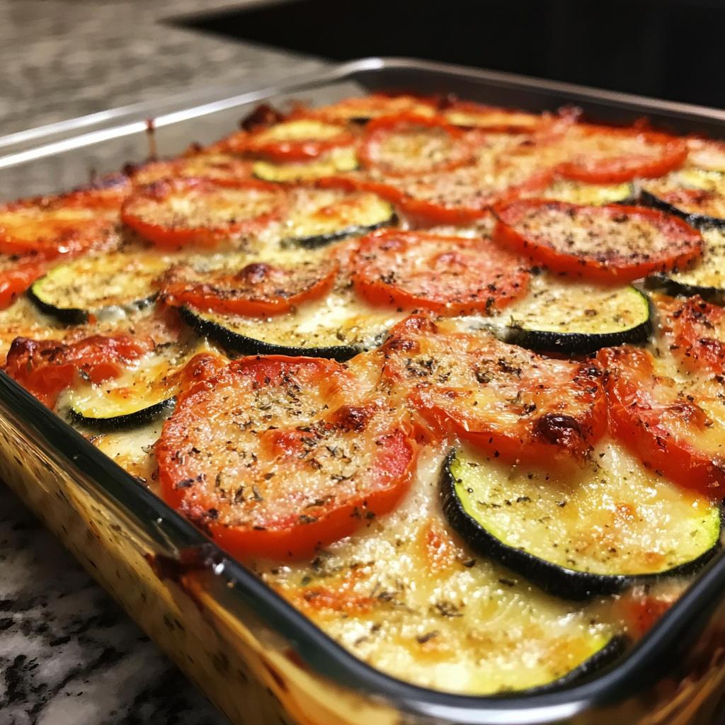 Irresistible 30-Minute Parmesan Tomato Zucchini Bake Recipe