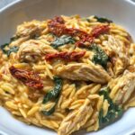 slow cooker creamy tuscan chicken orzo