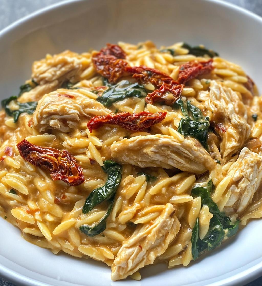 Slow Cooker Creamy Tuscan Chicken Orzo: 5-Star Comfort in 4 Hours