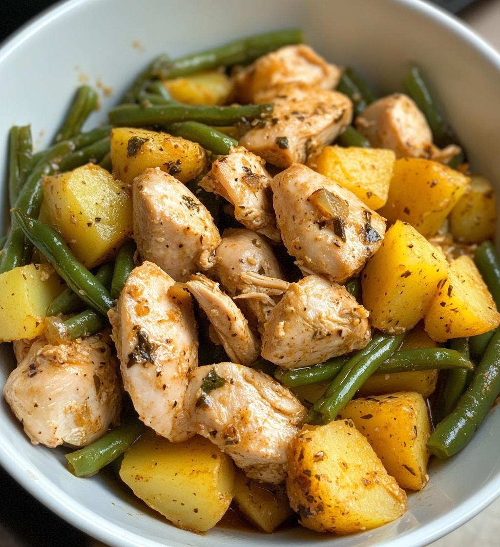 Slow Cooker Seasoned Chicken Green Beans Potatoes: 6-Hour Comfort Feast