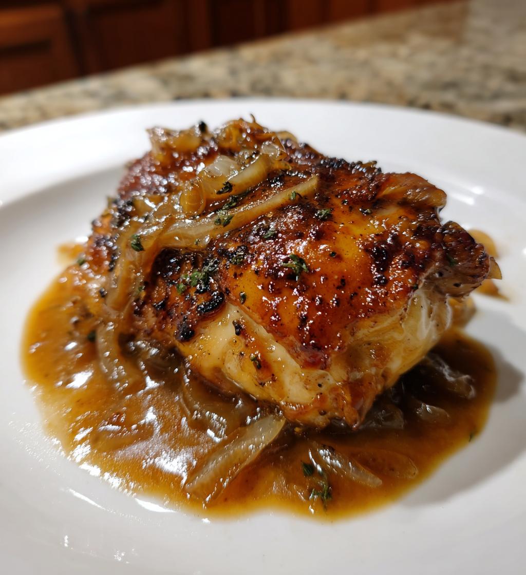 southern smothered chicken - detail 1