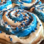Blue Cookie Monster Cinnamon Rolls