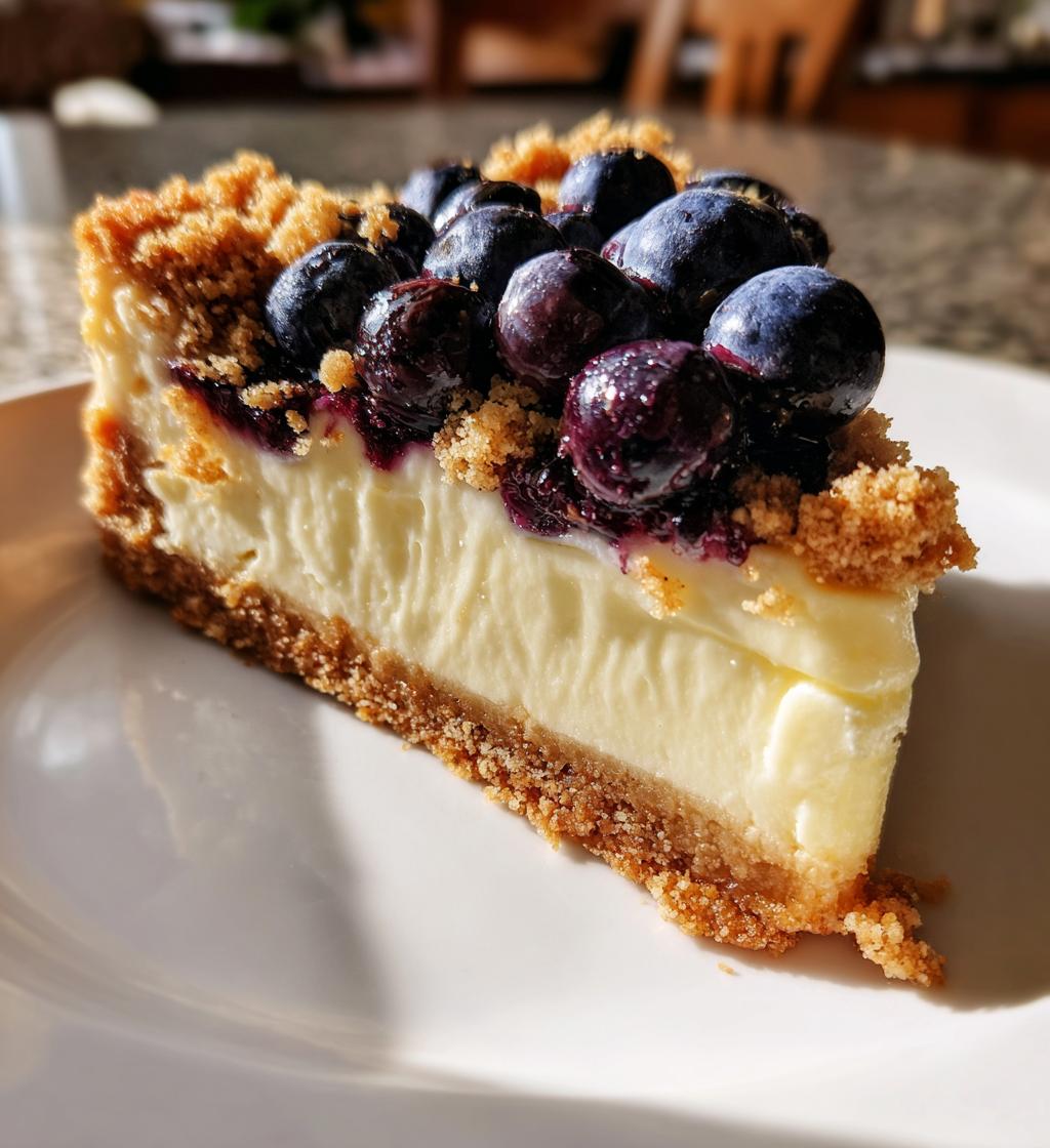 Decadent Blueberry Cream Cheesecake with Crumbles in 5 Steps