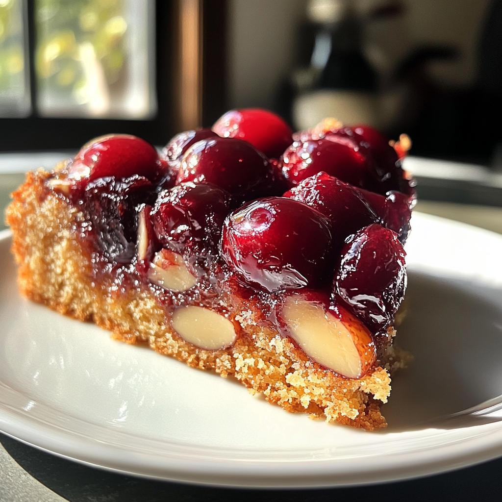 37 Moist Cherry Almond Upside-Down Cake Magic Recipe