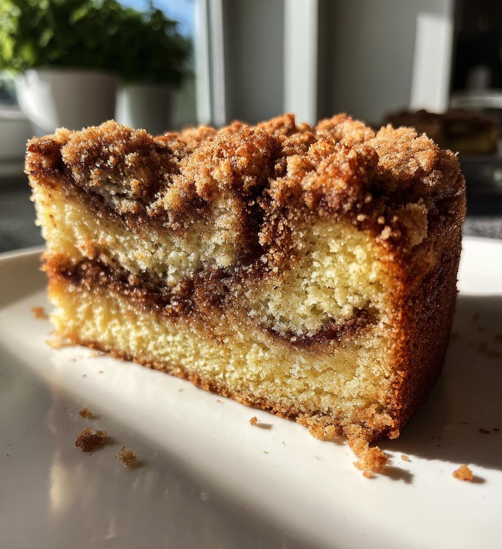 Irresistible Cinnamon Swirl Coffee Cake with Crunchy Streusel Topping