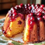 Cranberry orange bundt cake with a zesty glaze and tender crumb.