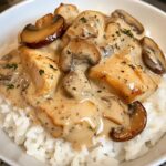 Creamy Chicken Mushroom Rice Bowl