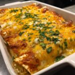 Creamy Green Chile Chicken Enchiladas