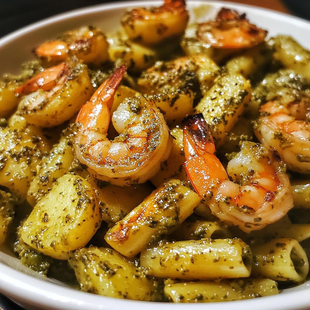 35-Minute Creamy Pesto Shrimp Pasta Bliss