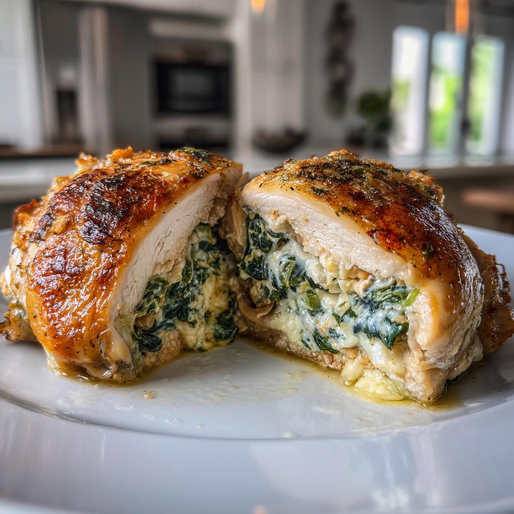 Creamy Spinach Stuffed Chicken Breast