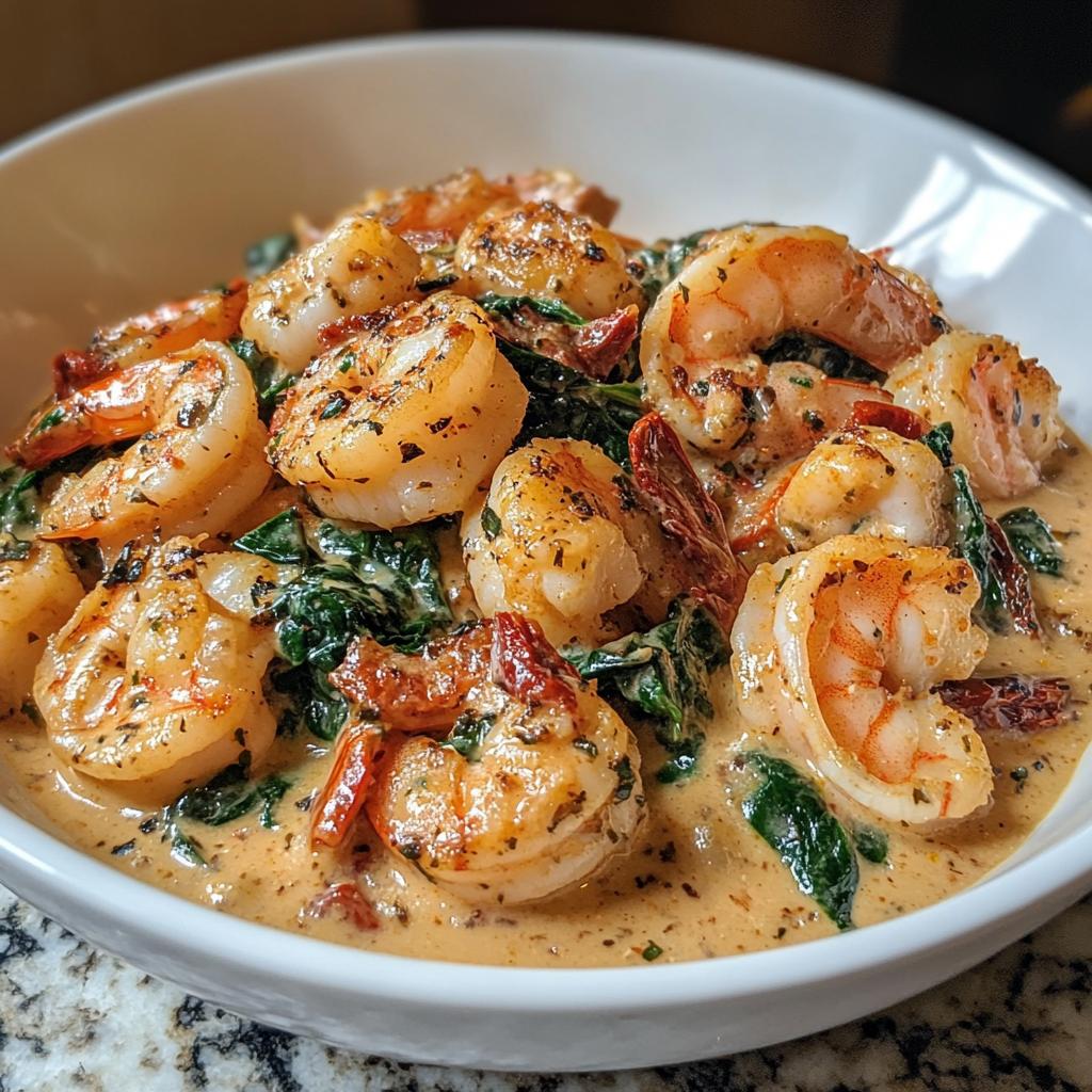 Creamy Tuscan Shrimp and Chicken Bowl