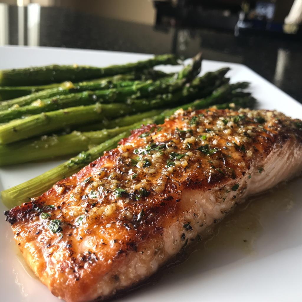 25-Minute Crispy Garlic Butter Salmon Bliss