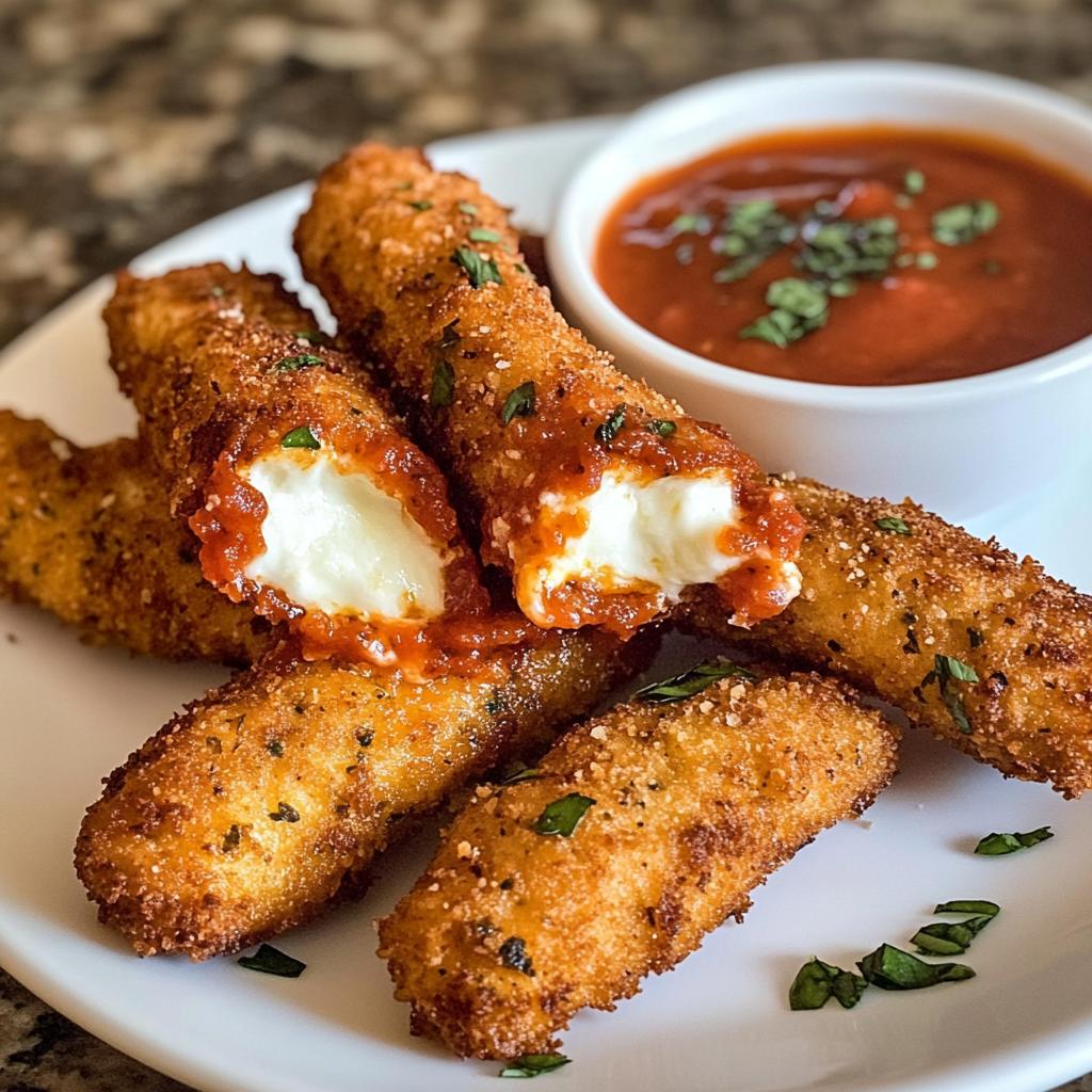 Perfect 10 Crispy Mozzarella Sticks in Air Fryer