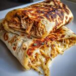 Delicious cheese garlic chicken wraps