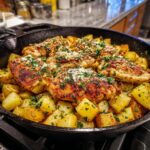 Garlic Parmesan Chicken and Potato Skillet