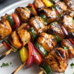 Honey Soy Glazed Chicken Skewers with Grilled Vegetables
