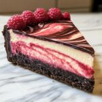Irresistible Chocolate Raspberry Swirl Cheesecake