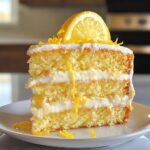 Lemon Cream Drizzle Cake