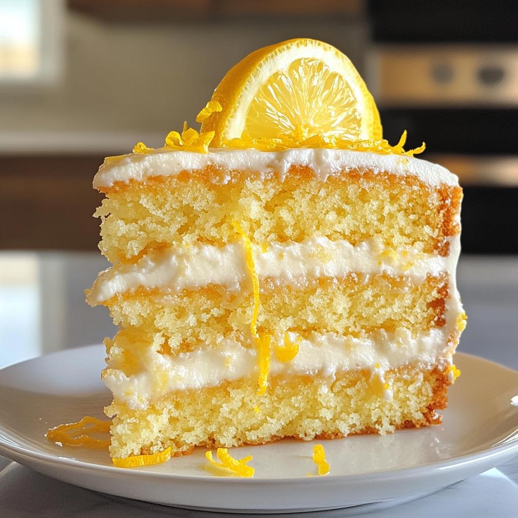 Lemon Cream Drizzle Cake