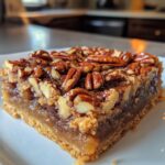 Maple pecan bars, buttery, nutty, and perfectly sweet.