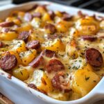 Smoked Sausage & Cheesy Potato Casserole