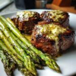 Steak Medallions with Garlic Butter and Asparagus