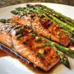 Teriyaki Glazed Salmon with Grilled Asparagus
