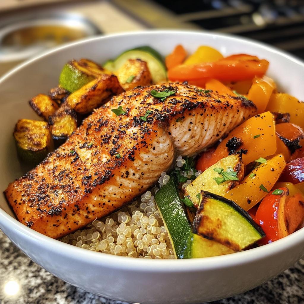 35g-Protein Salmon Bowl in 30-Min