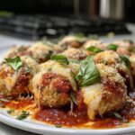 Baked Chicken Parmesan Meatballs