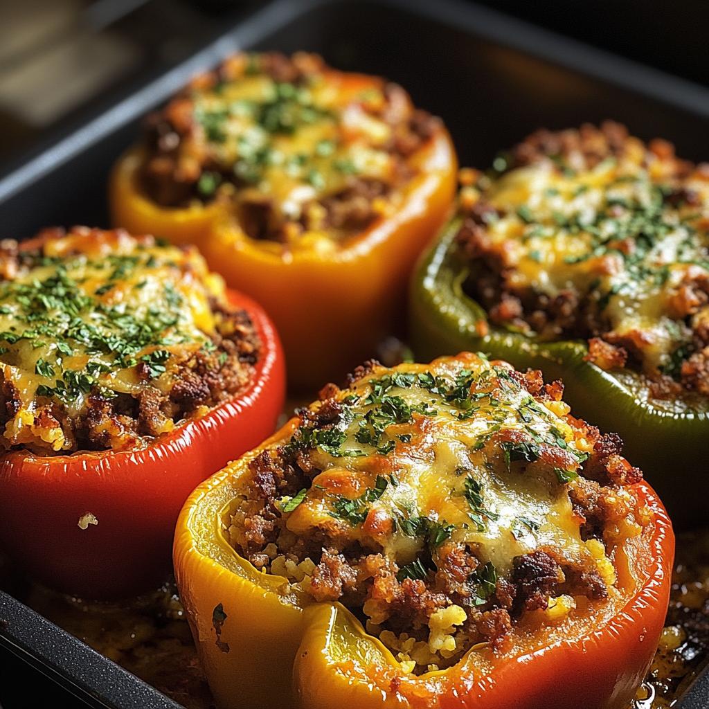 Baked Stuffed Peppers low carb recipe ideas