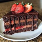 Birthday Chocolate Drip Cake with Strawberries