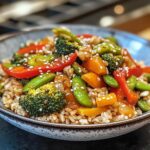 Brown rice stir-fry healthy food dishes