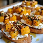 Butternut squash crostini thanksgiving appetizers