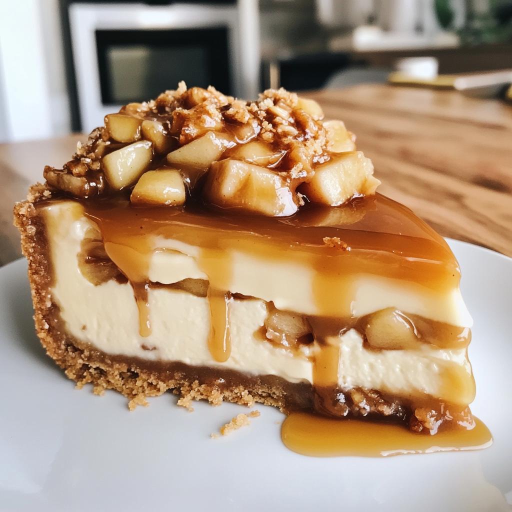 Caramel apple cheesecake fall baking ideas