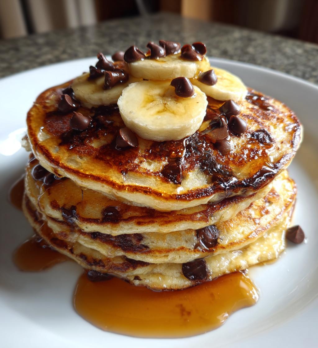 3-Ingredient Banana Chocolate Chip Pancakes Heaven
