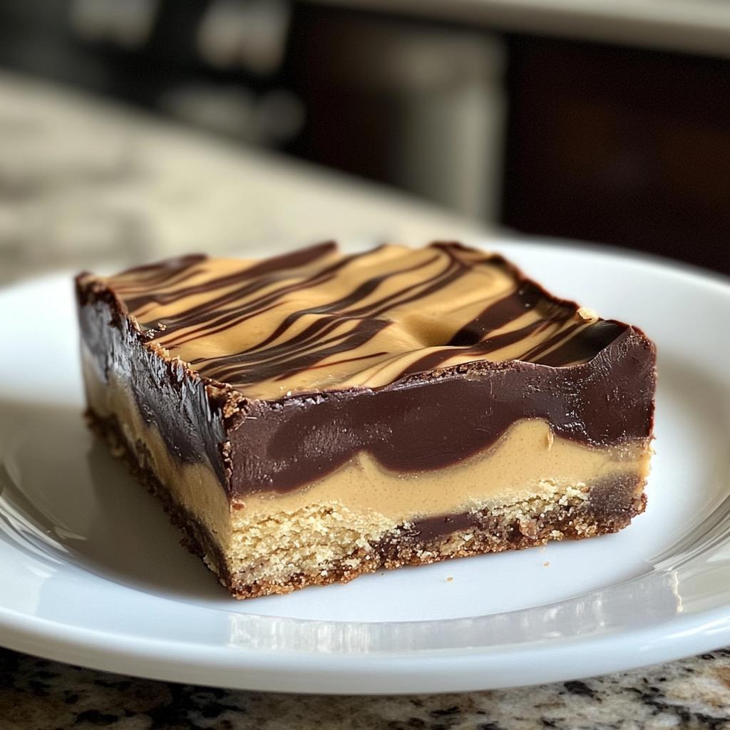 Chocolate Peanut Butter Swirl Bars