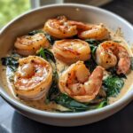 Creamy Garlic Shrimp with Spinach