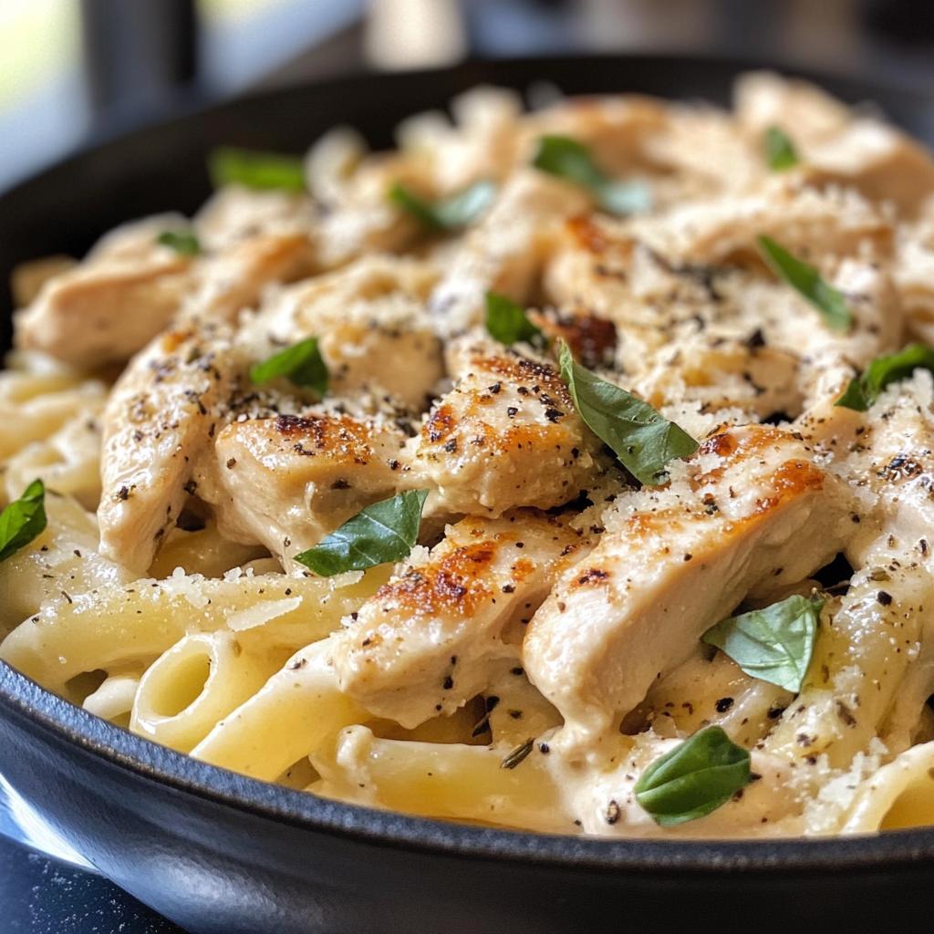 Creamy chicken pasta with seductive taste