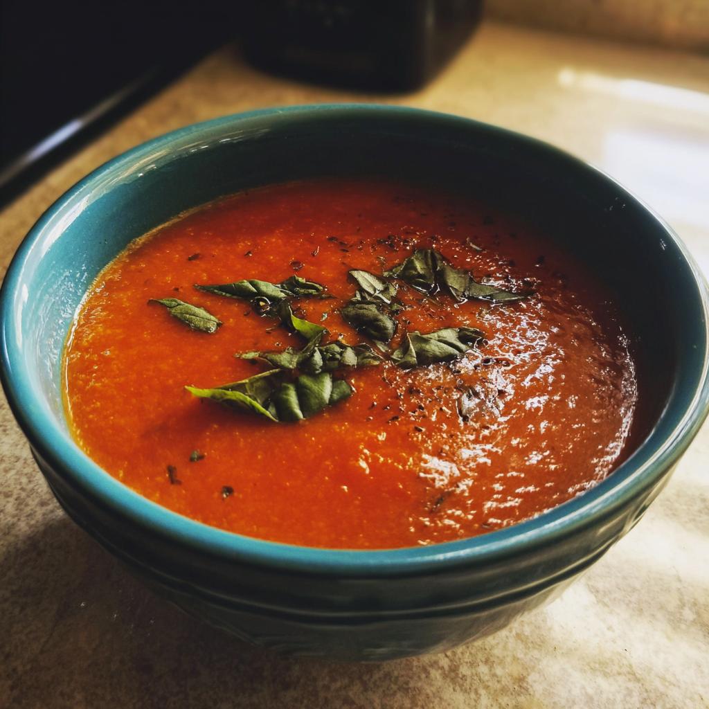 7-Ingredient Creamy Tomato Basil Soup Magic
